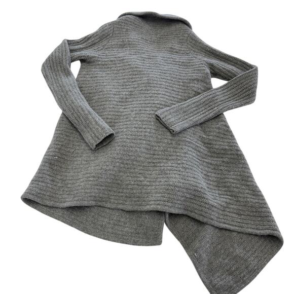 Club Monaco Sweater Womens XS Wool Nylon Blend Shawl Collar Open Cardigan Wrap - Picture 2 of 8